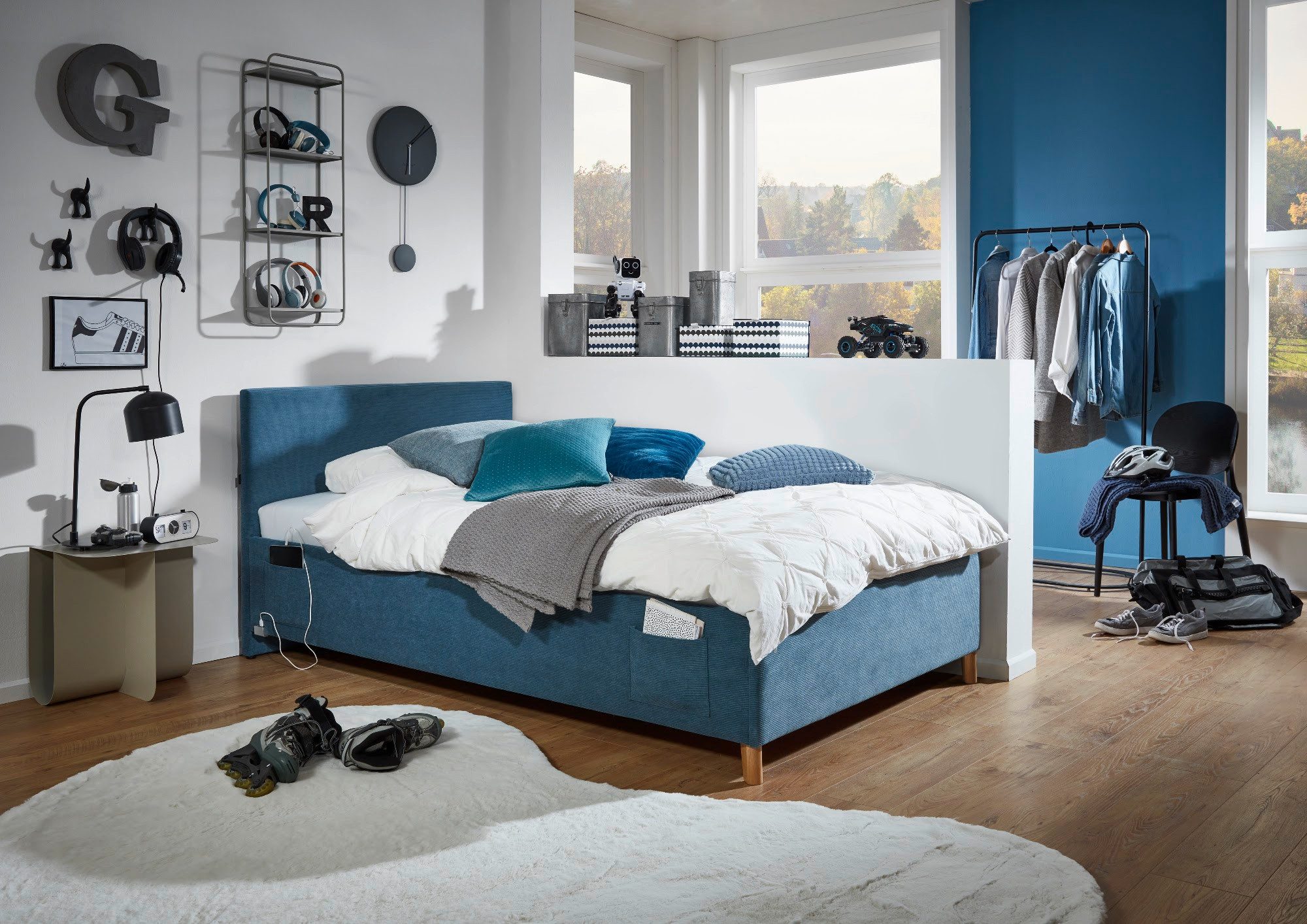 meise.möbel Kinderbett Cool, Mit Bettkasten, Cord-Bezug