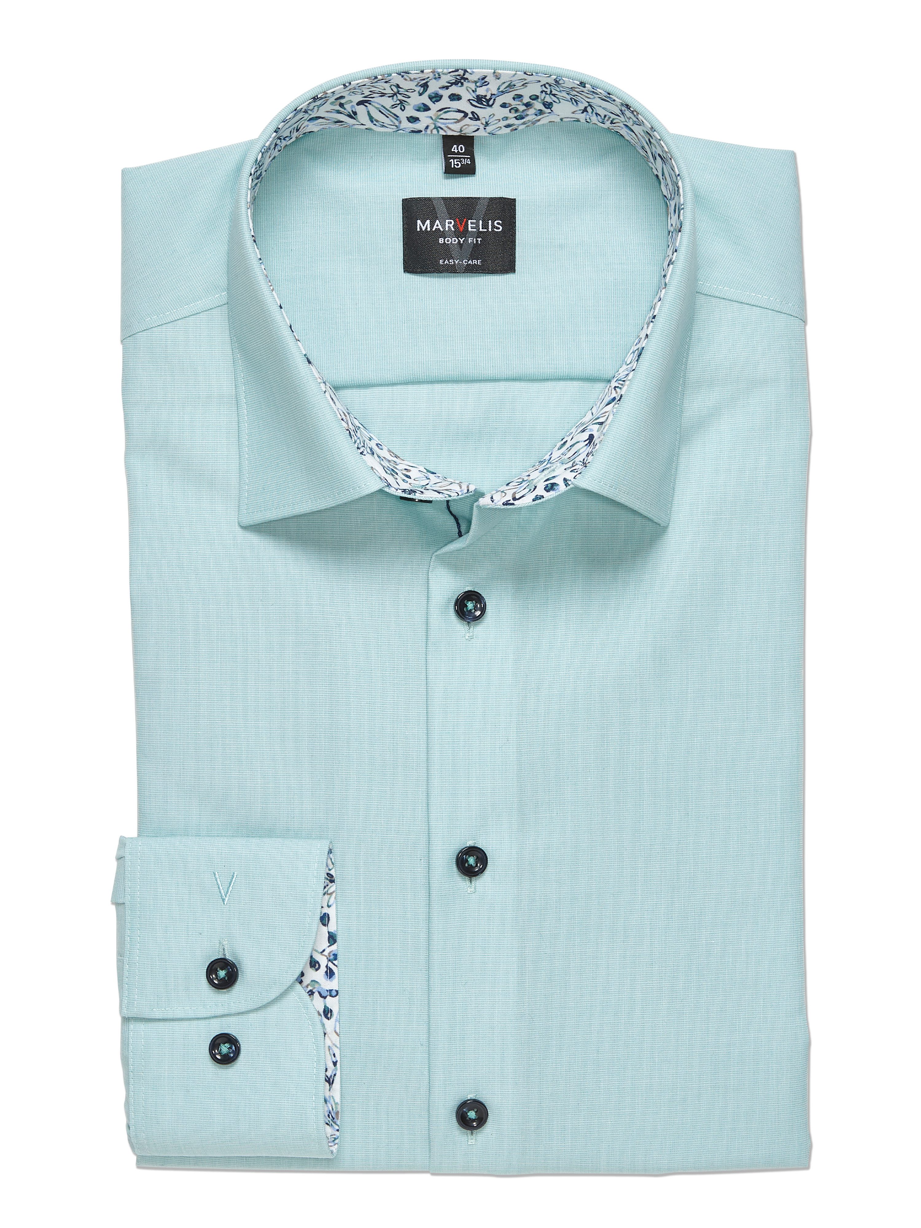 MARVELIS Langarmhemd Businesshemd, New York Kentkragen, bügelleicht