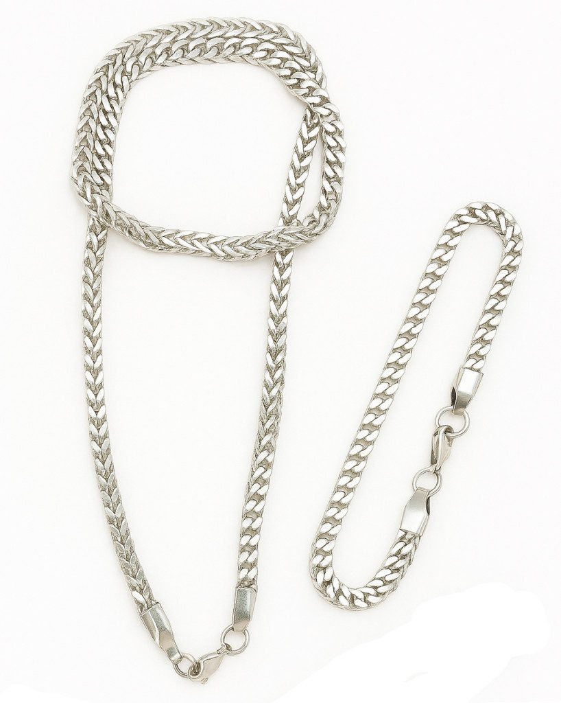 Westernlifestyle Schmuckset "Silver Viper Set" Edelstahl Schmuckset – Kette & Armband