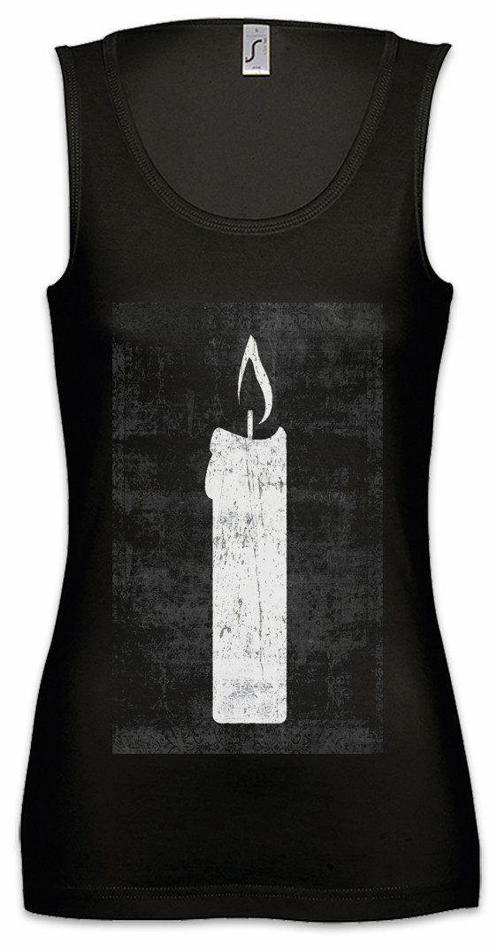 Tanktop Tarot The White Candle Ärmelloses Damen T-Shirt Tarot Karte Karten