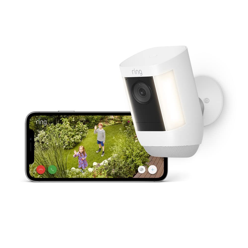 Ring Überwachungskamera Ring Spotlight Cam Pro Battery weiß