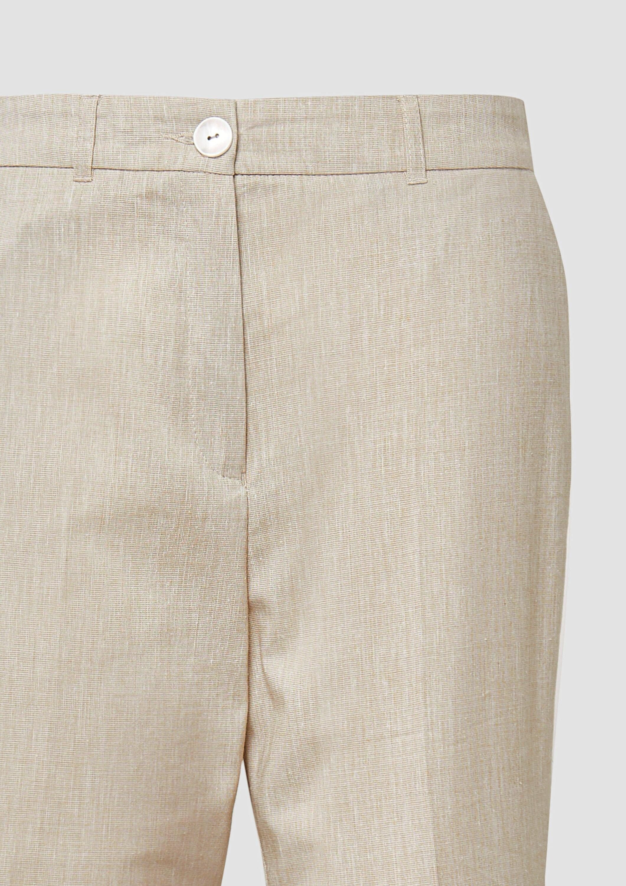 s.Oliver Chinos Hose Melierte Straight-Leg-Hose aus Baumwollmix
