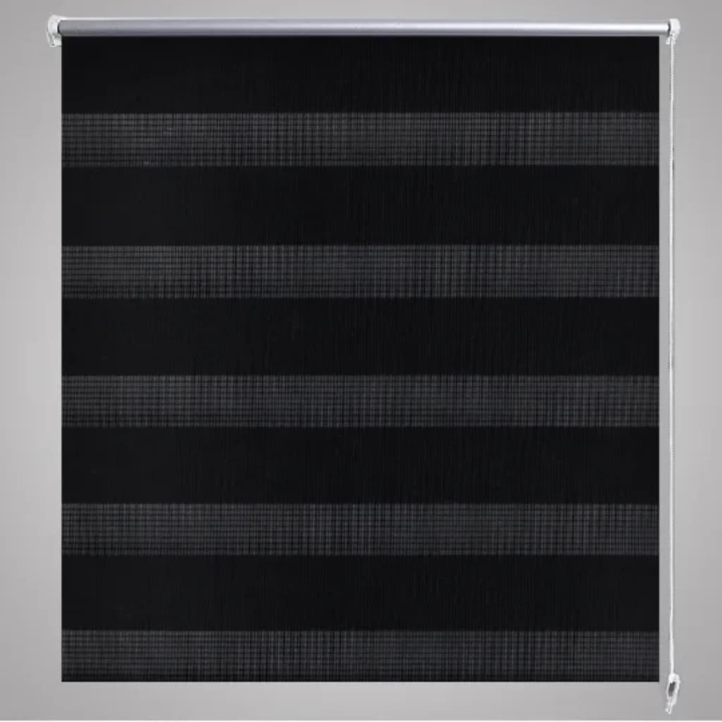 Vorhang Rollladenvorhang,Doppelrollo 60 x schwarz 120 cm vidaXL weiß