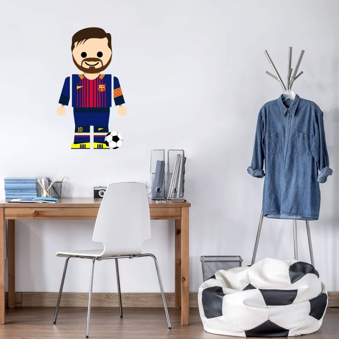 Wall-Art Fussball Wandtattoo Messi St) (1 Spielfigur
