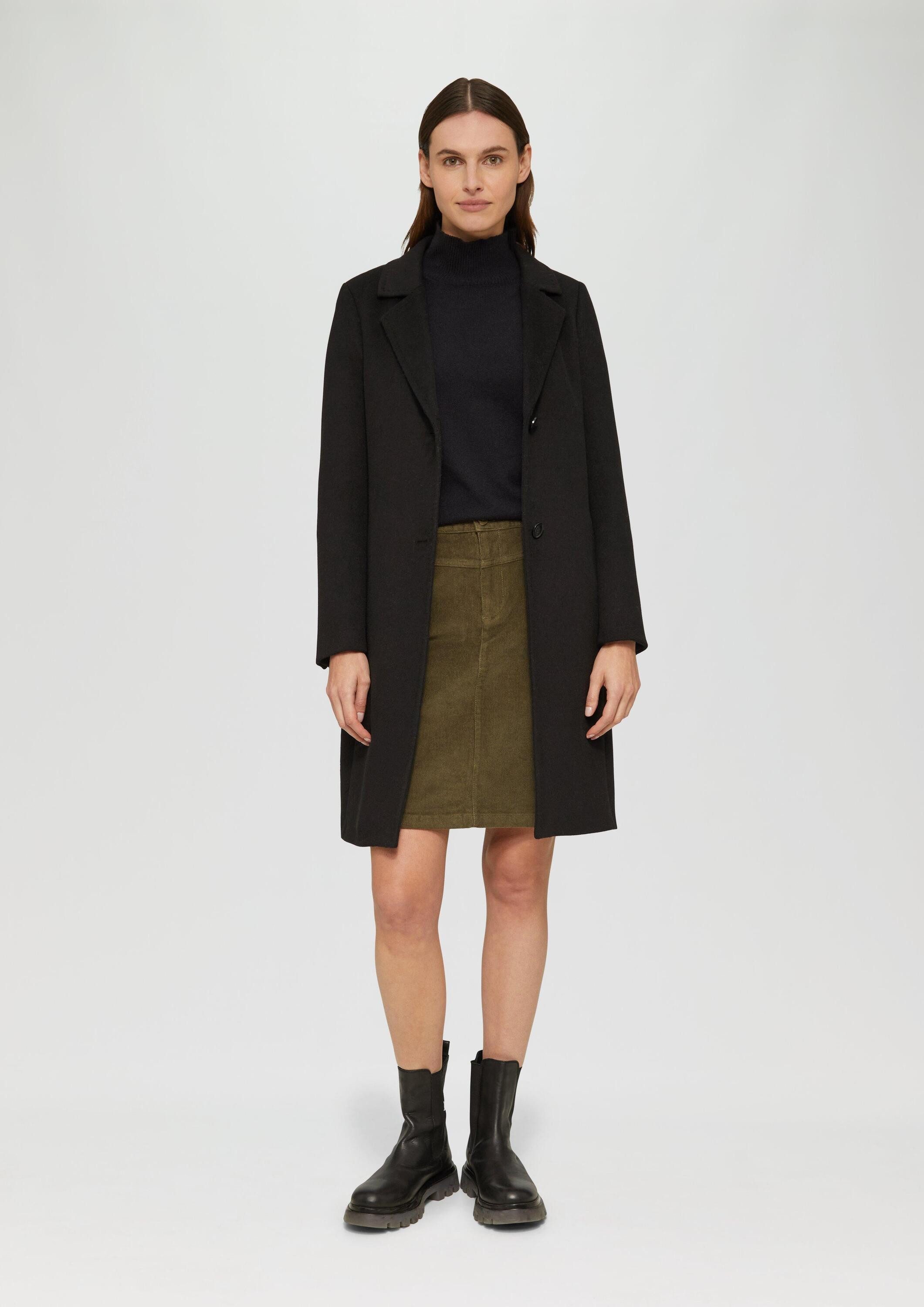 s.Oliver Longpullover Strickpullover Strickpullover im Relaxed Fit mit Stehkragen