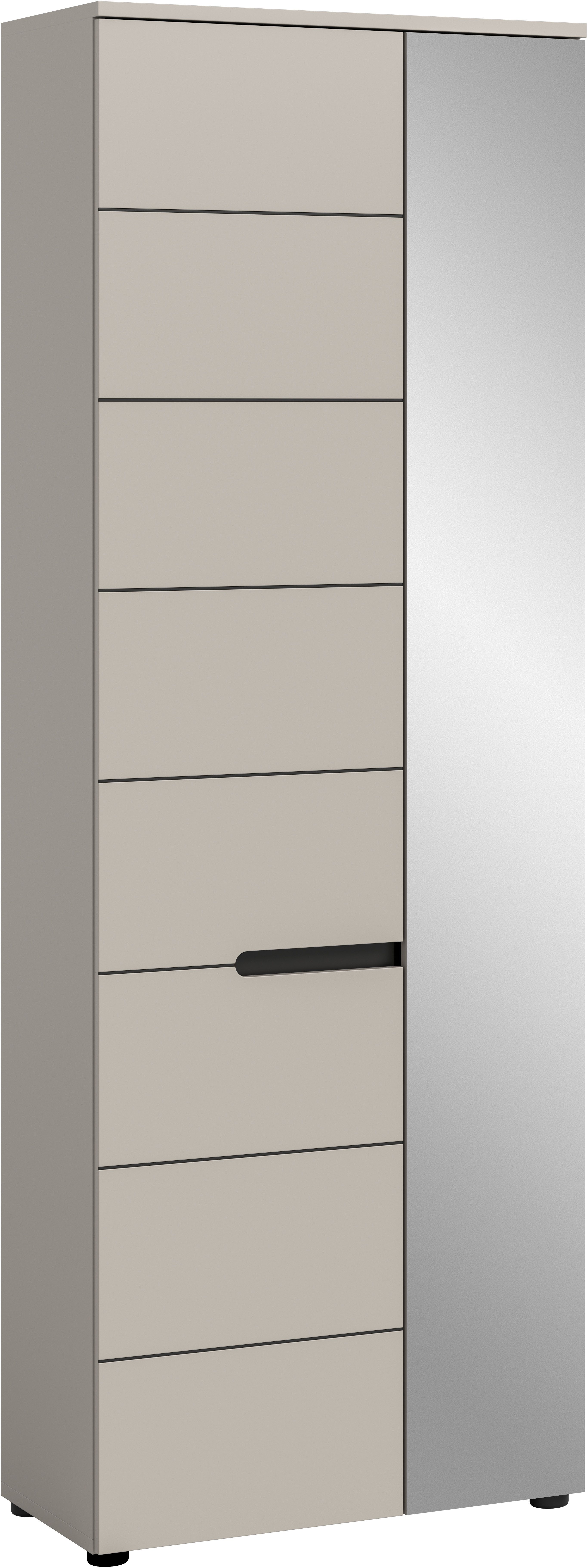 Home affaire Garderobenschrank REHAT, TOPSELLER!, Höhe 190cm, 2 Türen, 6 Fächer, 1 Kleiderstange (1-St., in verschiedenen Farben erhältlich) Garderobe, Flurschrank, Dielenschrank, Kleiderschrank, Garderobenmöbel