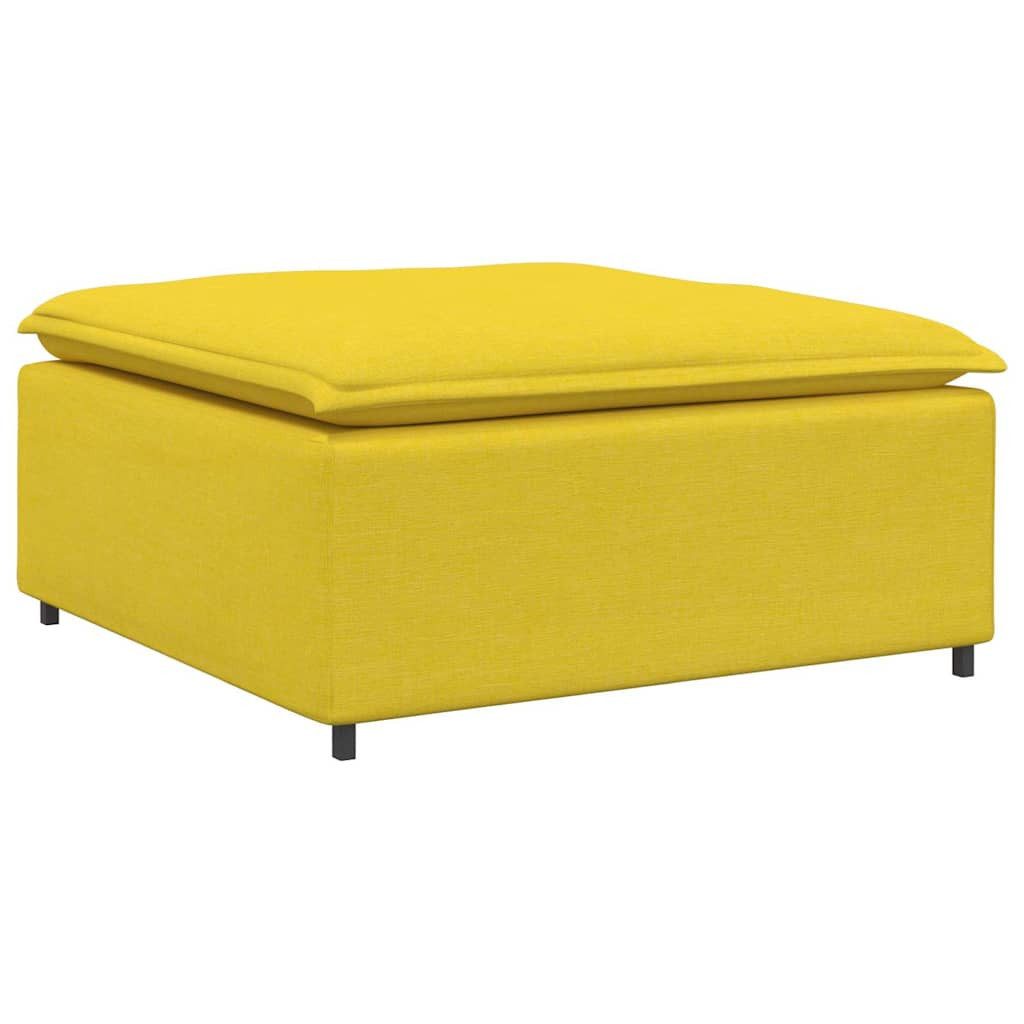 vidaXL Sofaelement Modulares Sofa-Fußhocker-Modul Hellgelb 100x100x48 günstig online kaufen
