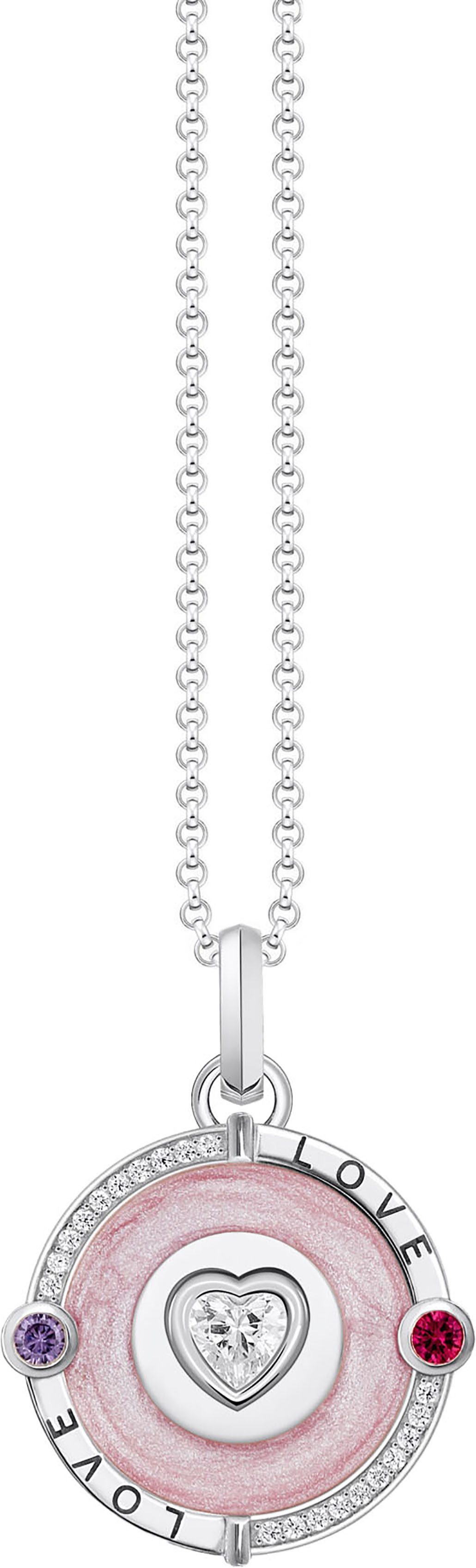 THOMAS SABO Kette mit Anhänger rosa und... THOMAS SABO Kette mit Anhänger rosa und...
