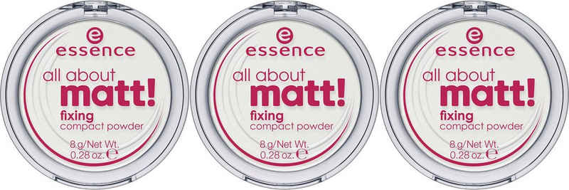 Essence Puder all about matt! fixing compact powder, 3-tlg.