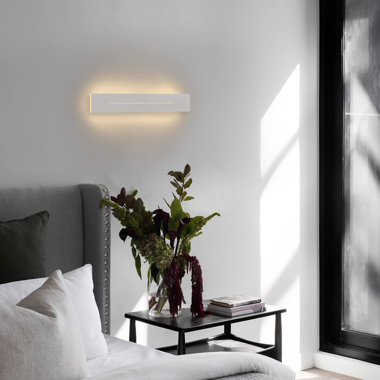 Nettlife LED Wandleuchte LED Wandleuchte 100cm Schwarz warmweiß schlanke, L günstig online kaufen