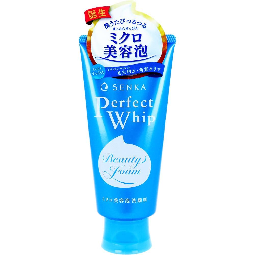 SHISEIDO Gesichts-Reinigungsschaum Senka Perfect Whip 120g, Feuchtigkeitsspendender Reinigungsschaum, 1-tlg.