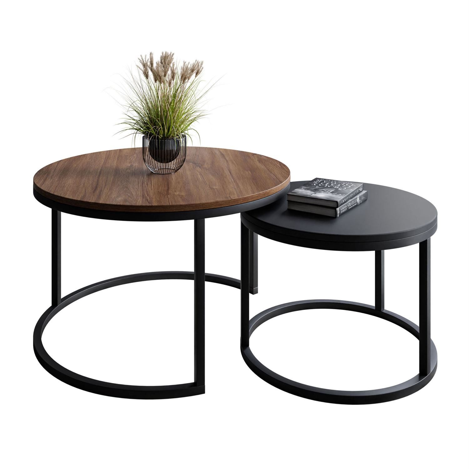 Couchtisch CIRI MIX 2in1 Runder Tisch