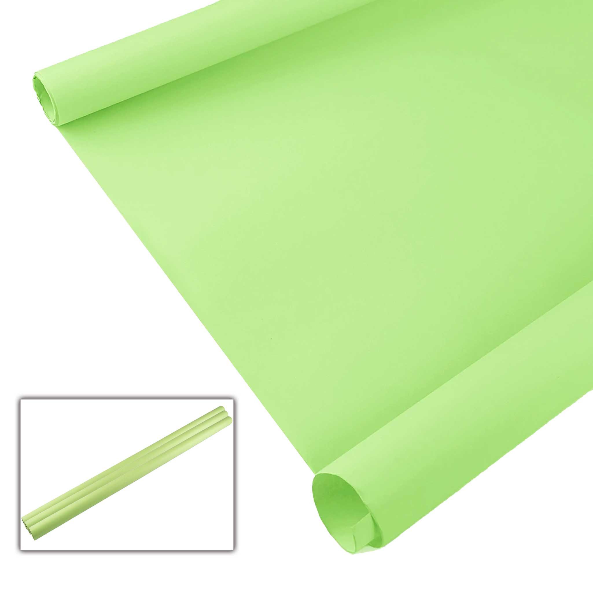 maDDma Geschenkpapier Geschenkpapier uni matt 3 Rollen Dekopapier Verpackungspapier, hellgrün