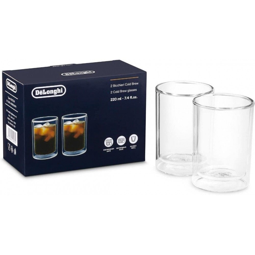 De'Longhi Bodenwischer, (2er Set Cold Brew), doppelwandig - transparent