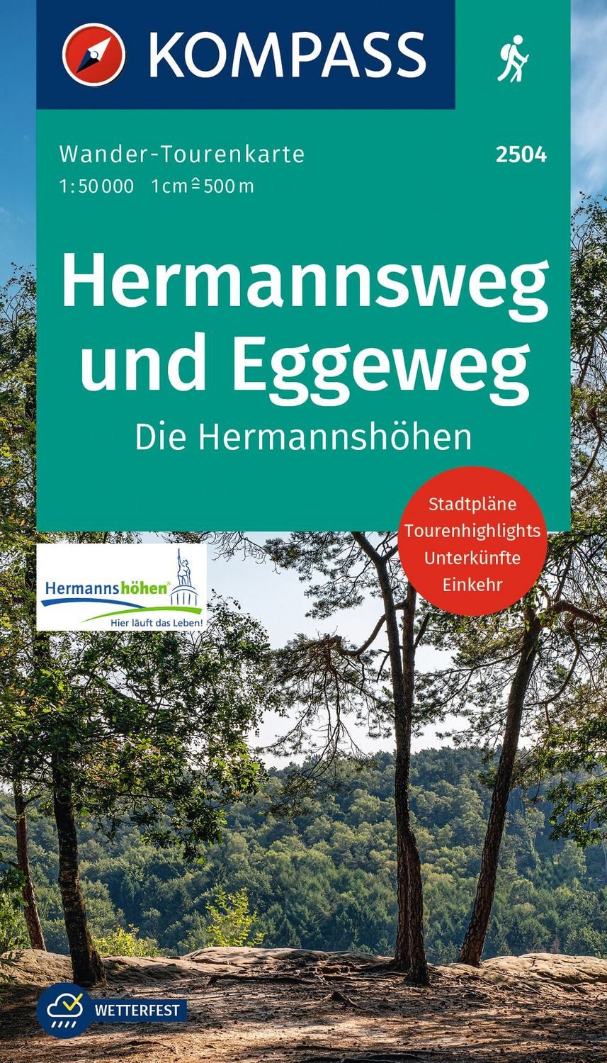 KOMPASS Wander-Tourenkarte Hermannsweg und Eggeweg, Die Hermannshöhen / diverse