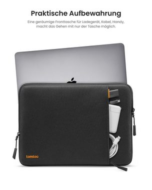 tomtoc Laptop-Hülle Tasche für 14 Zoll Neu MacBook Pro M2/M1 Pro/Max A2779 A2442 2023-2021 33,8 cm (13,3 Zoll), Rundumschutz nach US-Militärstandard, Aus recycelten Gewebe
