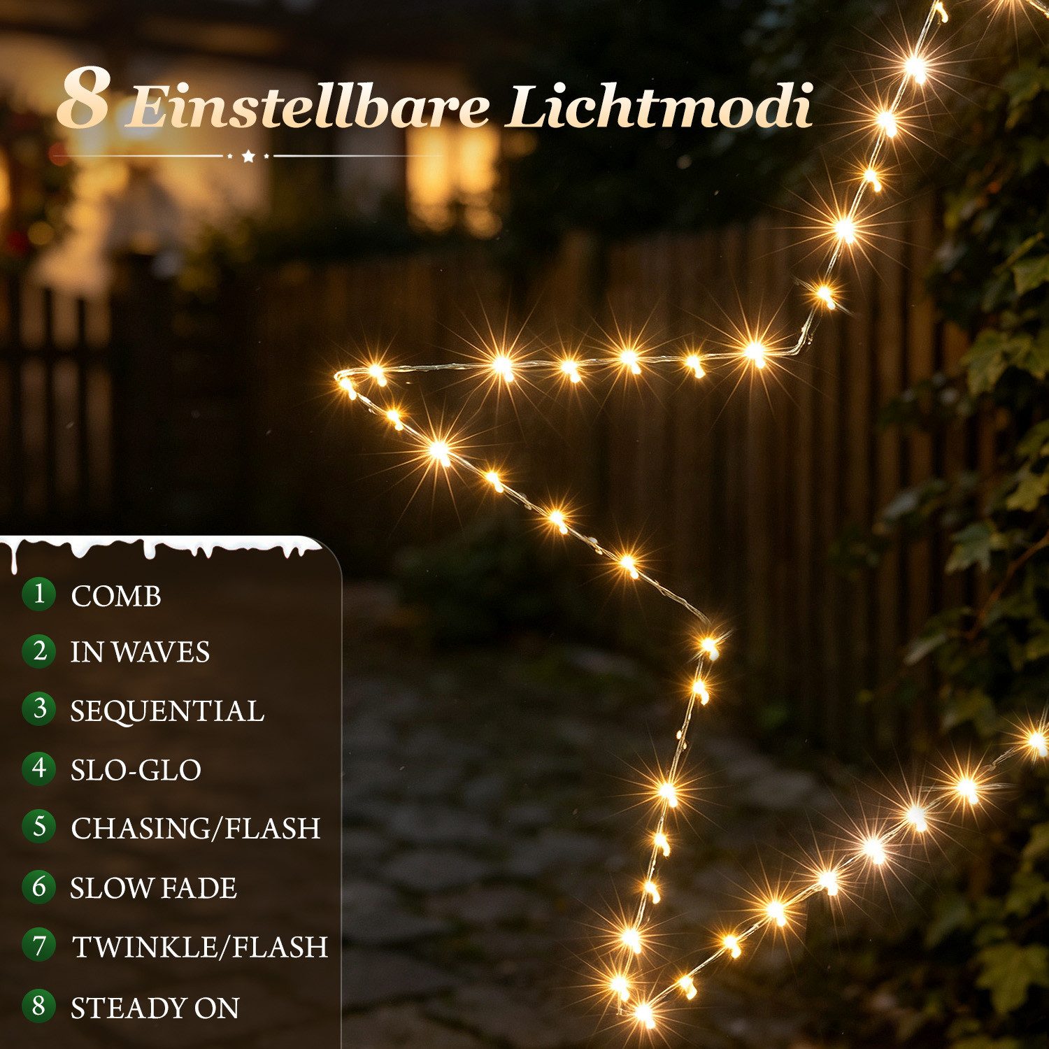 Salcar LED-Lichterkette LED Leuchtstäbe Stern Garten LED Leuchtstern 3 Stück/ 6 Stück Warmweiß, 30cm 3er Sterne LED – Bild 2 von 5