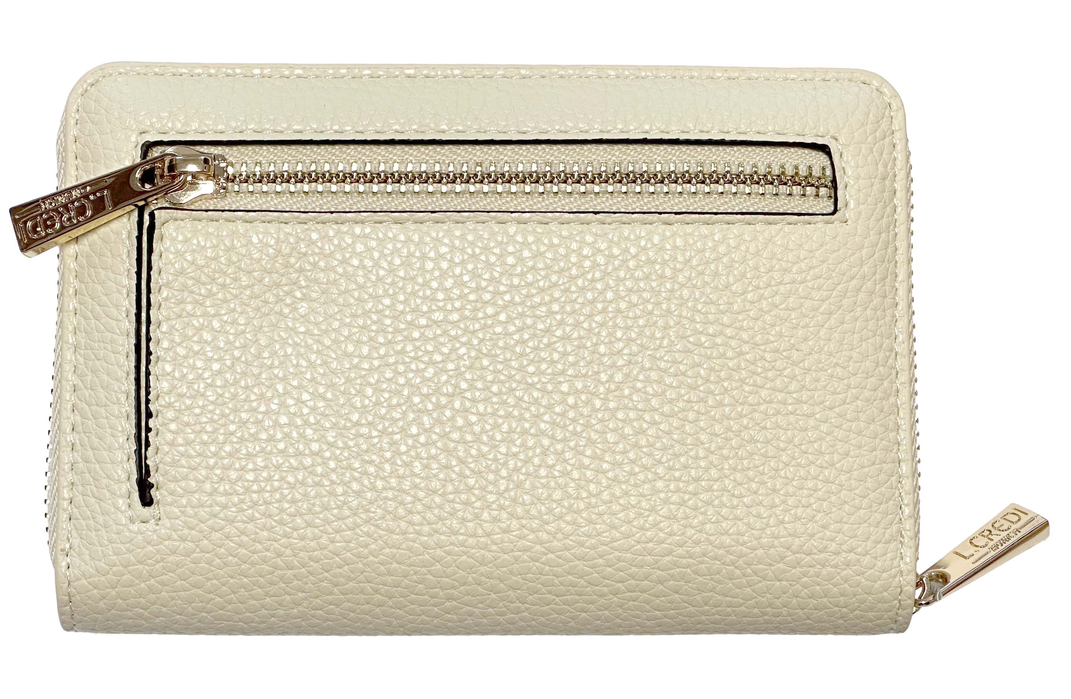 L. CREDI Geldbörse L.CREDI-Damen-Börse-Ziparound mittel RFID PERLA creme günstig online kaufen