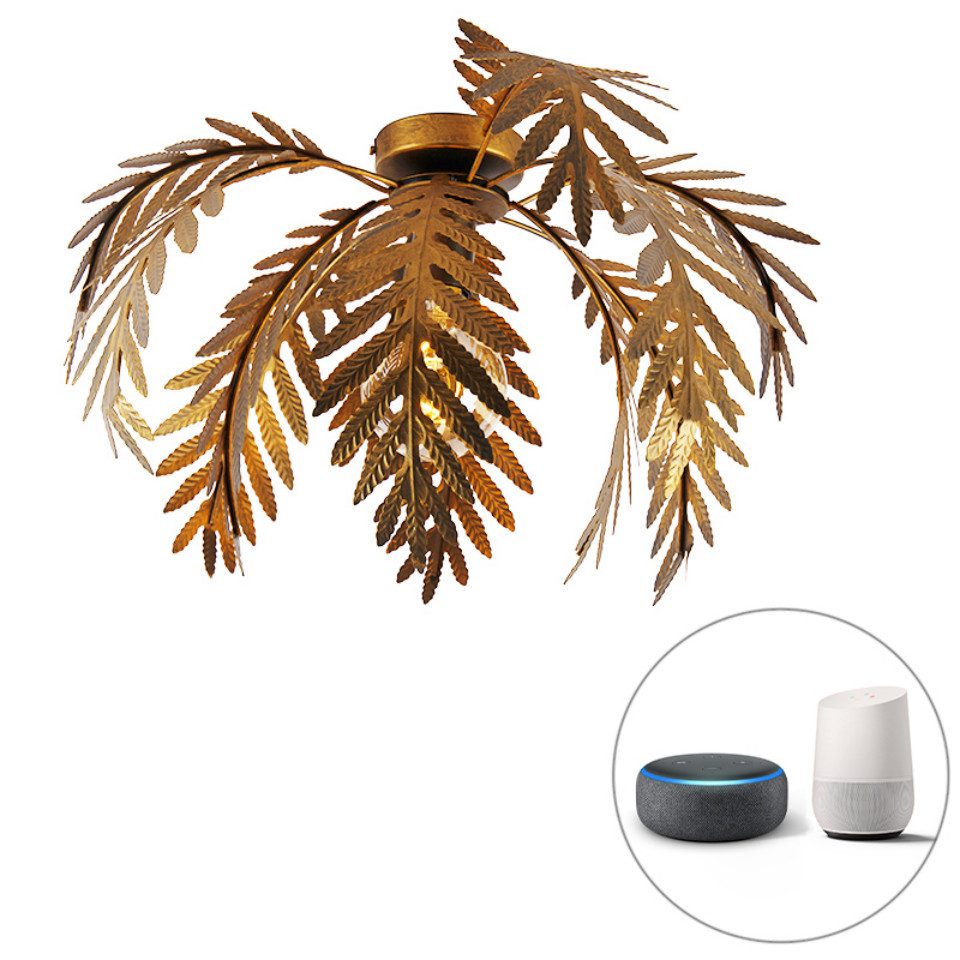 Qazqa Deckenleuchte Botanica, LED wechselbar, E27, günstig online kaufen