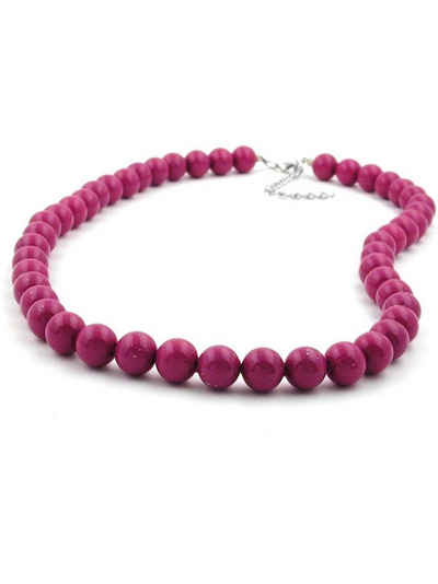 Gallay Perlenkette Kette Perlen 10mm violett-glänzend (1-tlg)