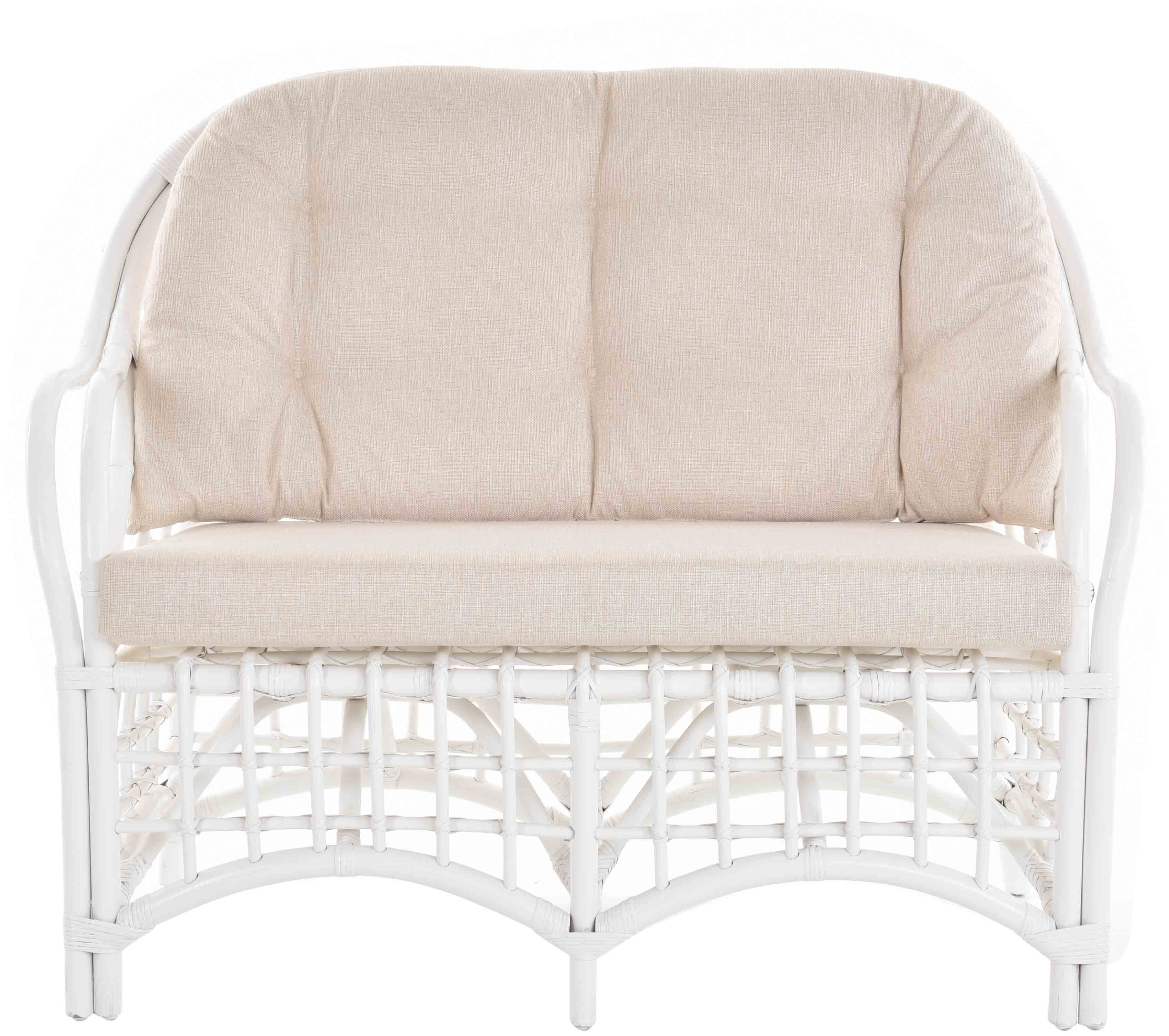 Krines Home Loungesofa Rattansofa 2-Sitzer-Sofa Wintergarten günstig online kaufen