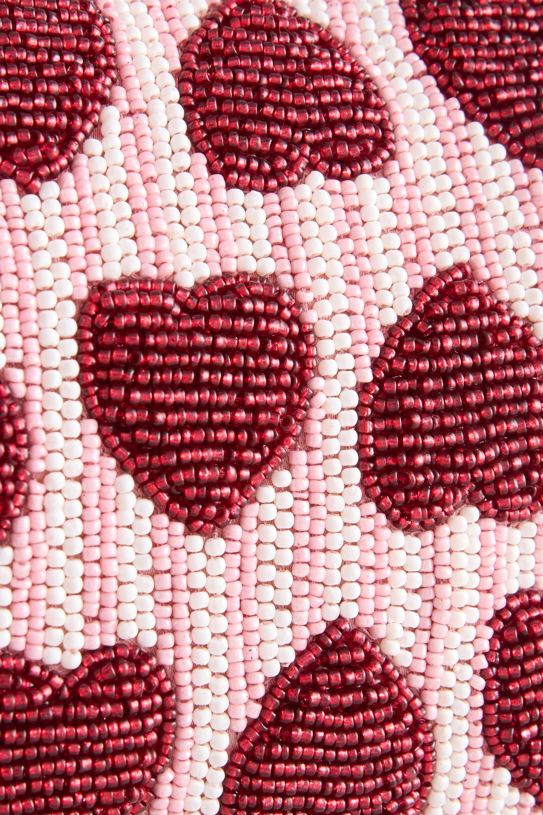 Next Schultertasche Schultertasche mit Perlen und Herz (1-tlg)