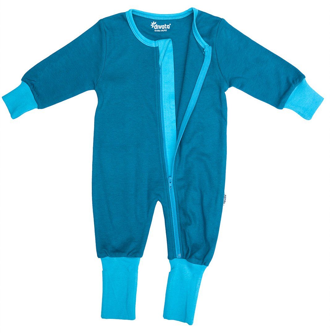 divata Strampler Baby Strampler Overall mit Klappfüßen - Jungs Frühchen Kleidung