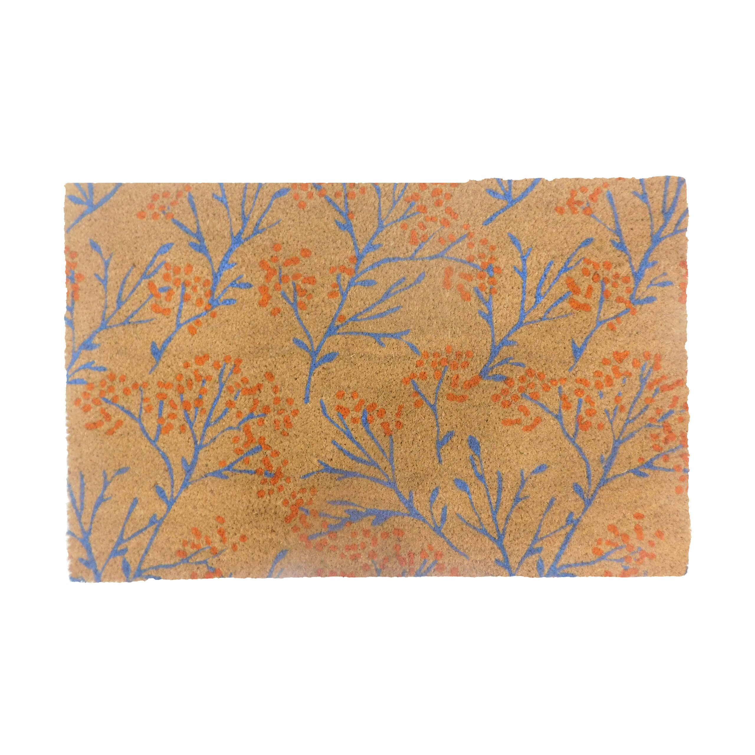 relaxdays Fußmatte Kokos Fußmatte mit Motiv 80x50 cm, rechteckig, Höhe: 15 mm, D