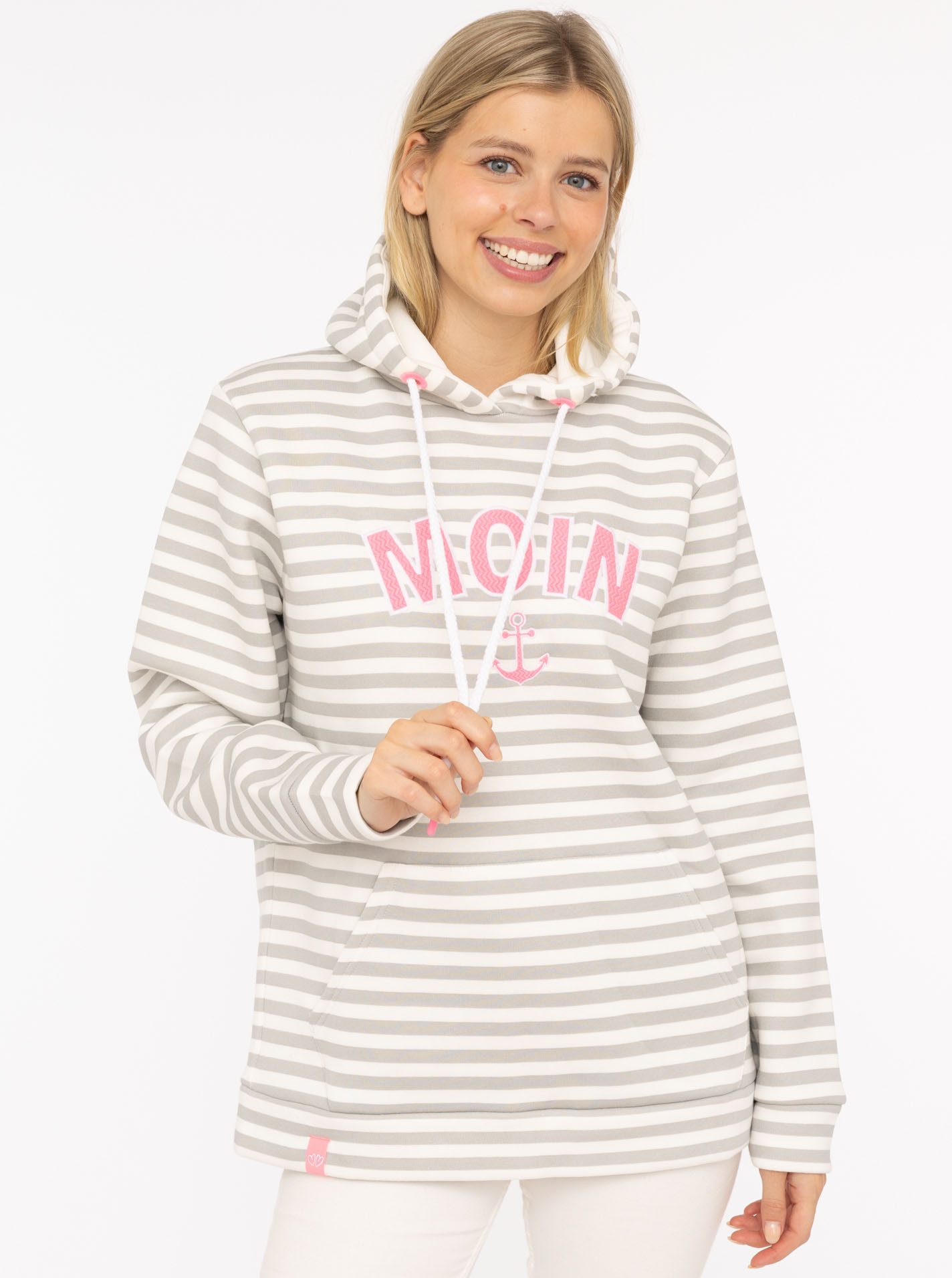 Zwillingsherz Kapuzensweatshirt "Streifen Moin" gestreift, große günstig online kaufen