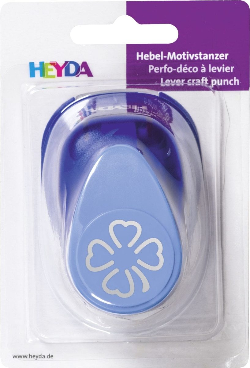 Heyda Motivstanzer Motivstanzer für Karton bis 220g/qm Kleeblatt Pop-Up groß ca. 25x25mm