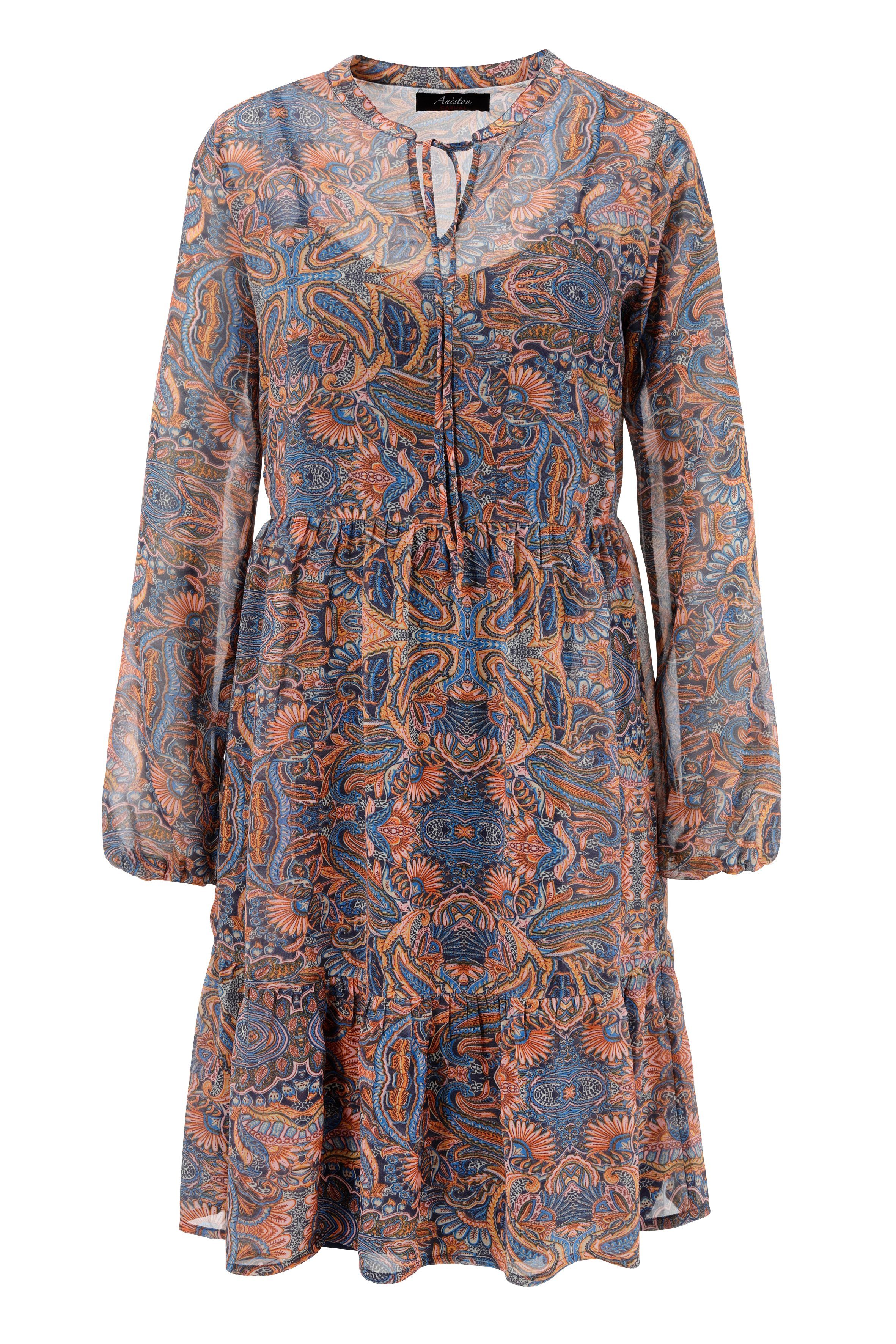 phantasievollem mit bedruckt CASUAL Aniston Paisley-Muster Blusenkleid
