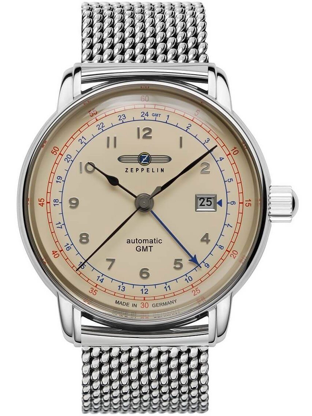 Automatikuhr Zeppelin 7668M-5 Los Angeles LZ126 Automatik GMT Herrenuhr 43mm 5ATM Zeppelin 7668M-5 Los Angeles LZ126 Automatik GMT Herrenuhr 43mm 5ATM