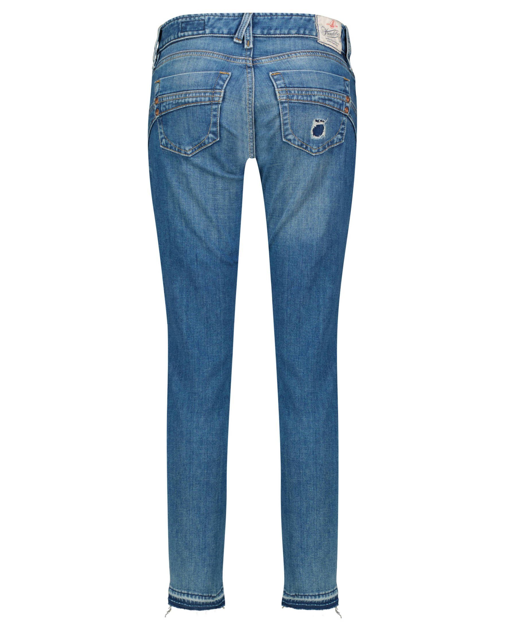 Herrlicher Damen Jeans CROPPED (1-tlg) 5-Pocket-Jeans blau Slim (51) Fit TOUCH
