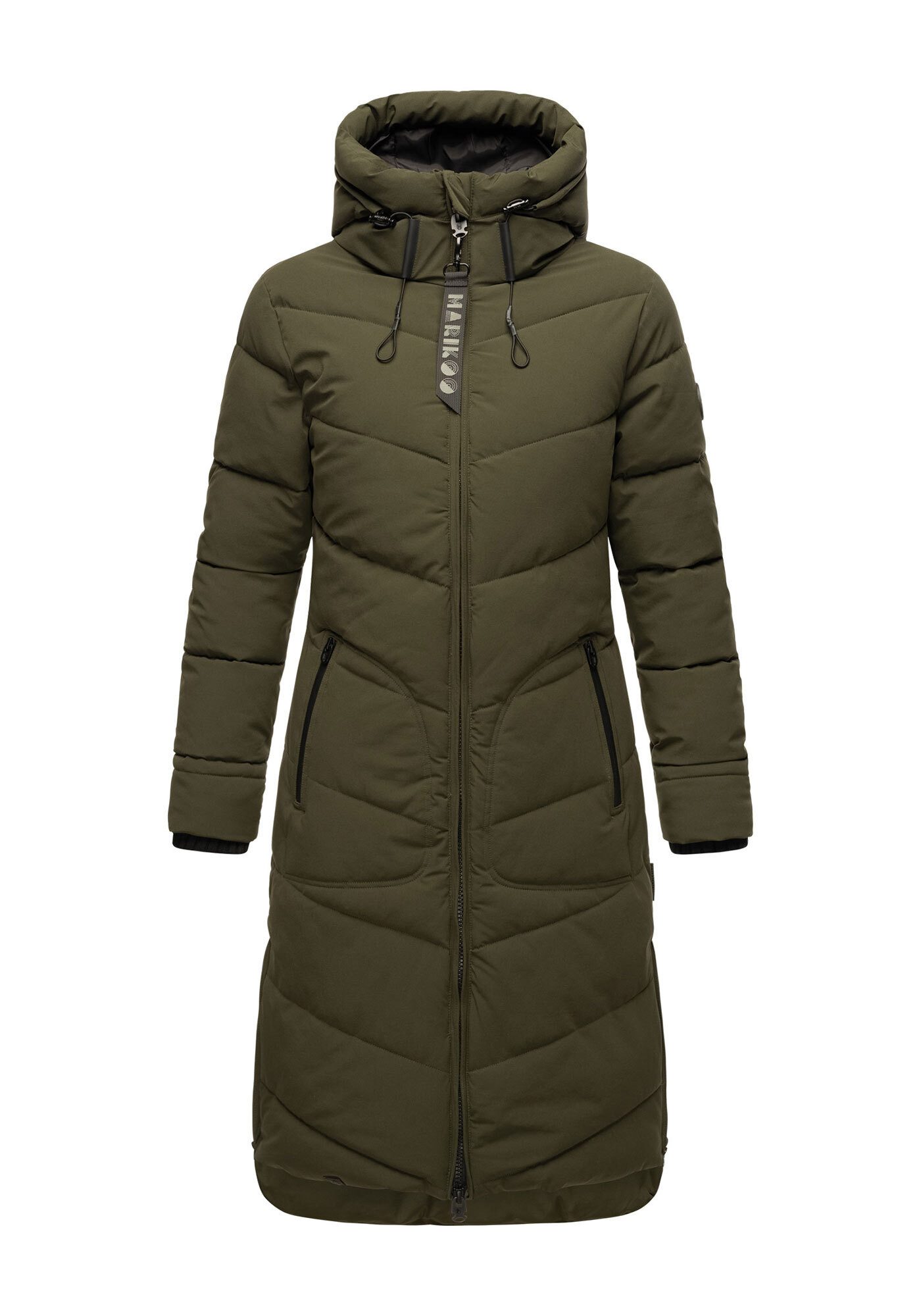 Marikoo Winterjacke Benikoo langer Winter Mantel gesteppt – Bild 5 von 5