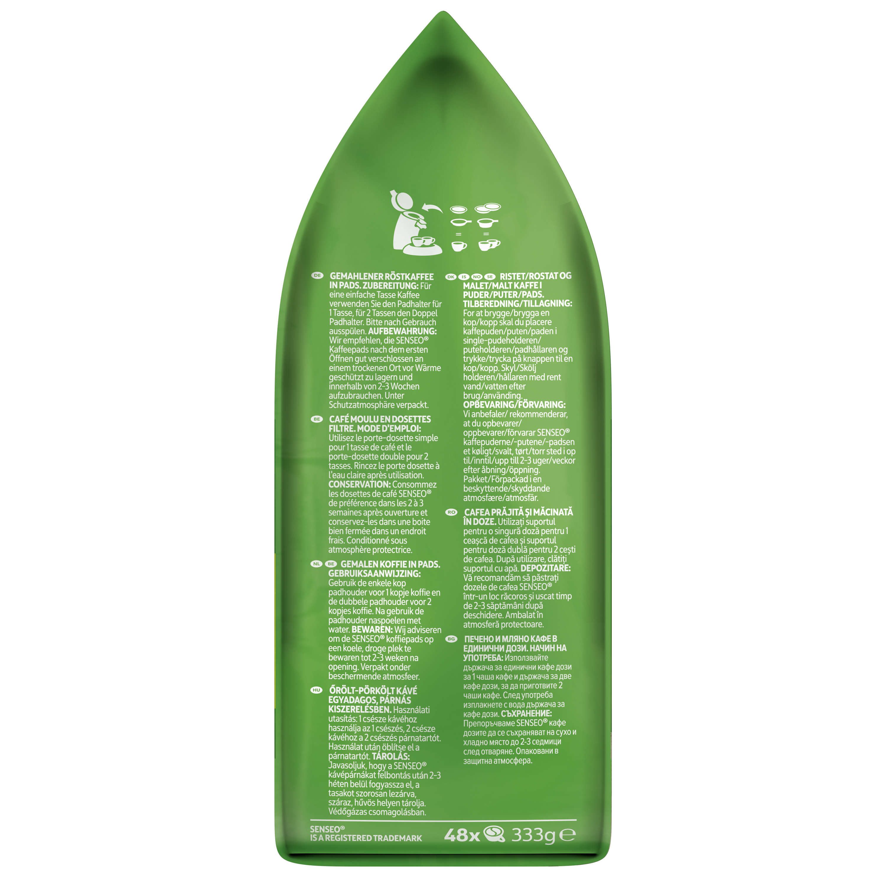 Senseo Kaffee Pads Mild helle Röstung XXL Pack 5 x 48 =240 Getränke, (Packung, 5er Pack)