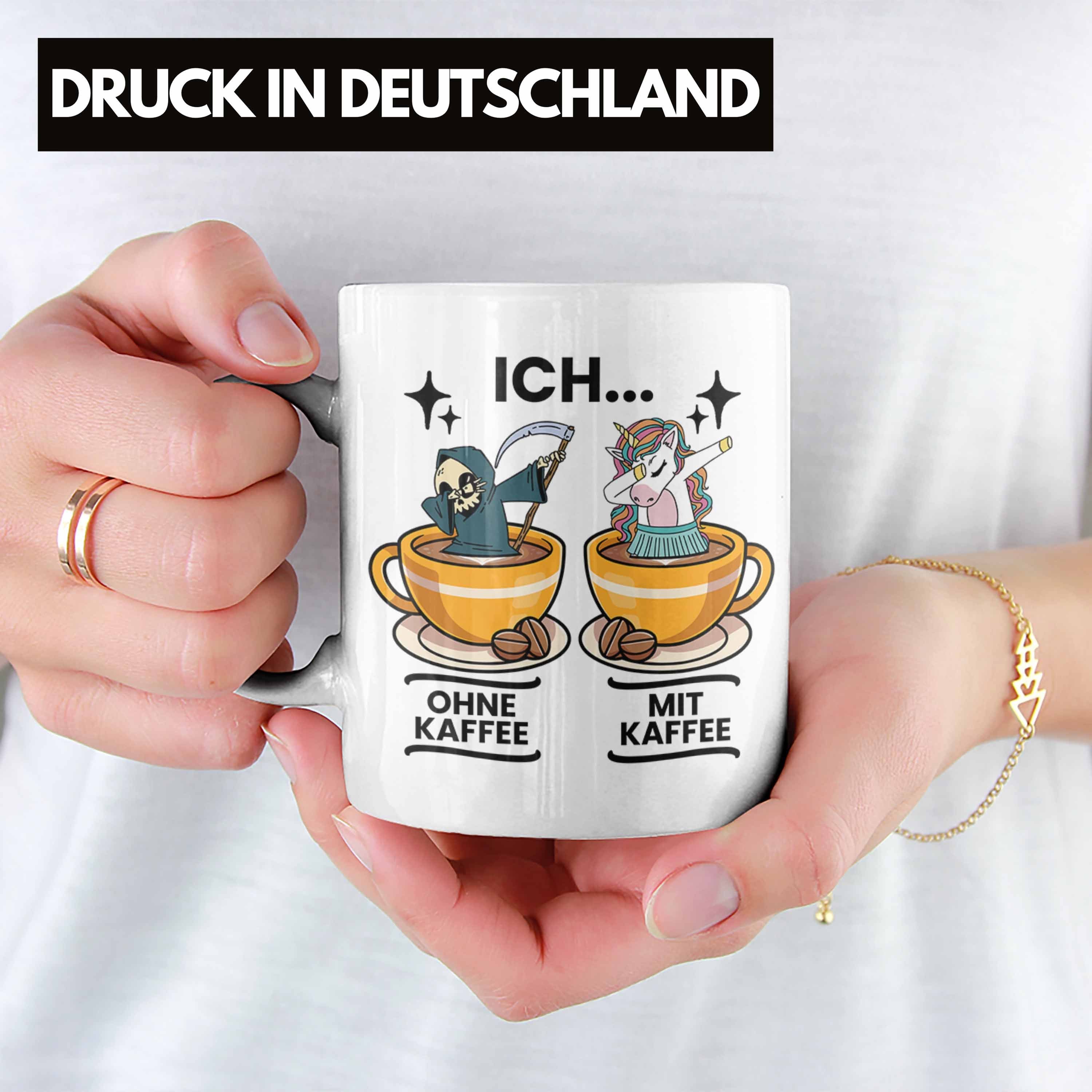 Lustige Geschenk "Ich Trendation Kaff für Mit Kaffee Kaffeetasse Kaffee" Ohne Weiss Tasse Ich