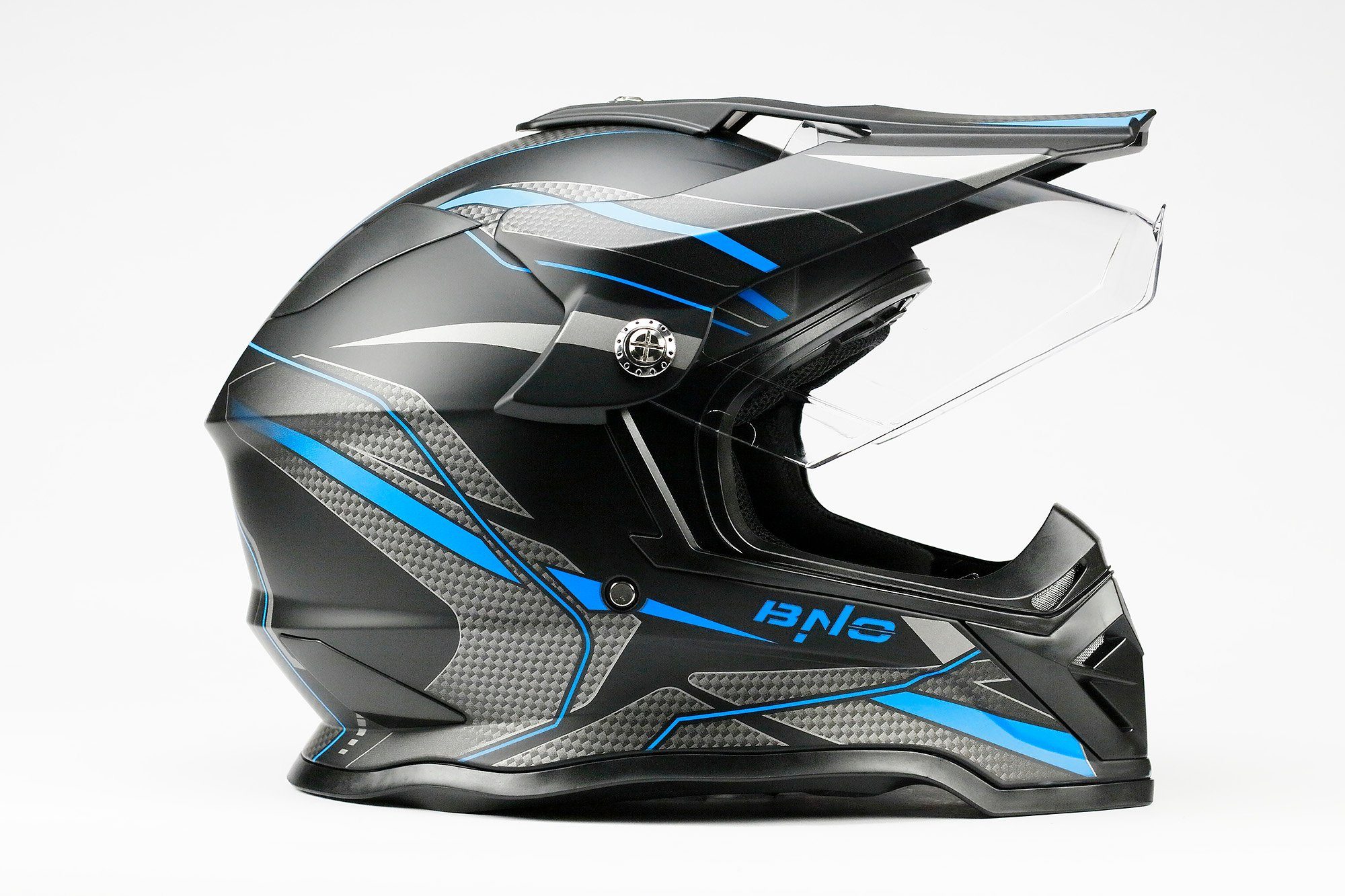 BNO Motorradhelm BNO Cross-3 Integralhelm, Crosshelm mit Visier, Visier Wechselbar, Schild Abnehmbar, volle ECE Prüfung