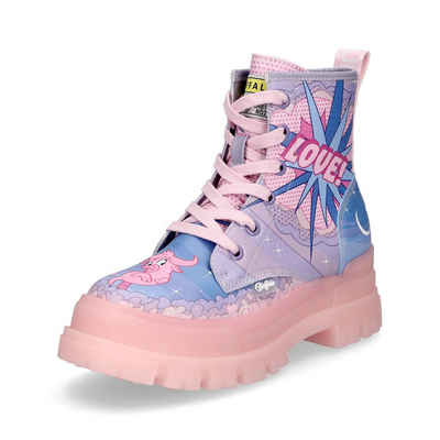 Buffalo Buffalo Damen Schnürboot Aspha Comic rosa Sommerboots