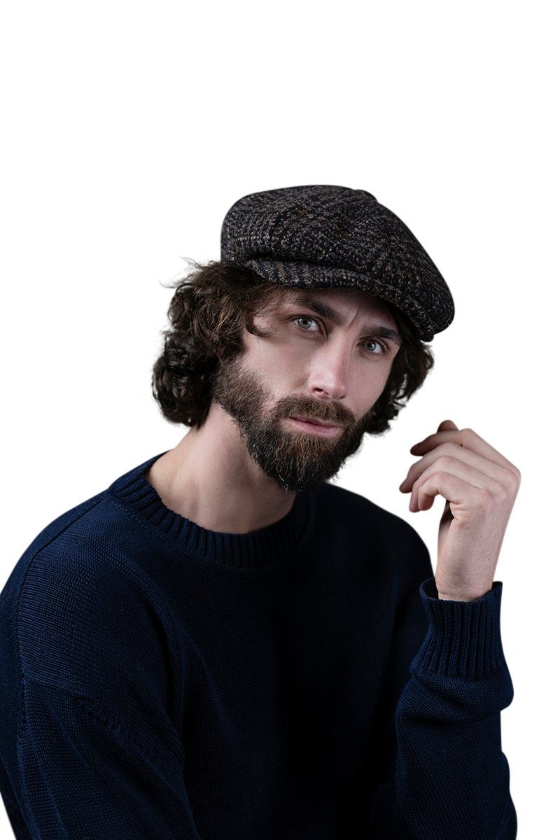 aus Schiebermütze You Cap Schiebermütze Wolle klassisch Brown Herren „ARTHUR“ italienische Hat
