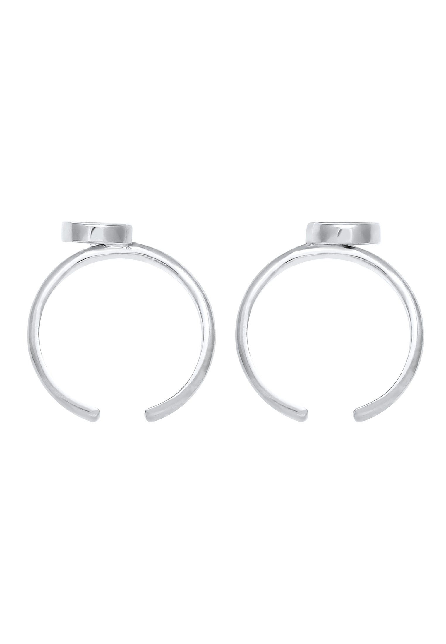 925er Emaille Silber Ring-Set (2 Silberring Kinder Elli tlg) Herz