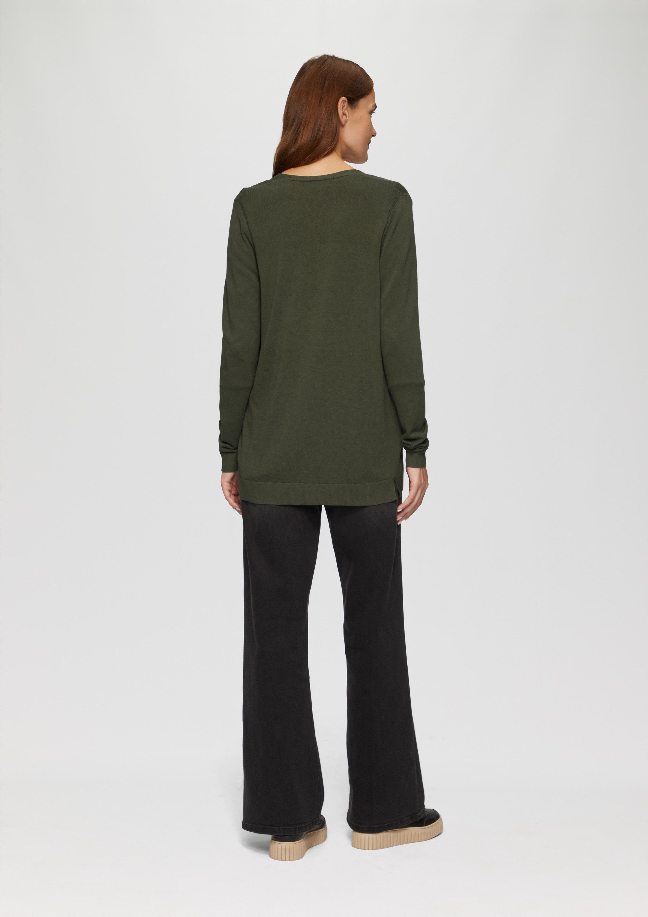 s.Oliver Cardigan Strickjacke Cardigan aus Viskose-Baumwollmix