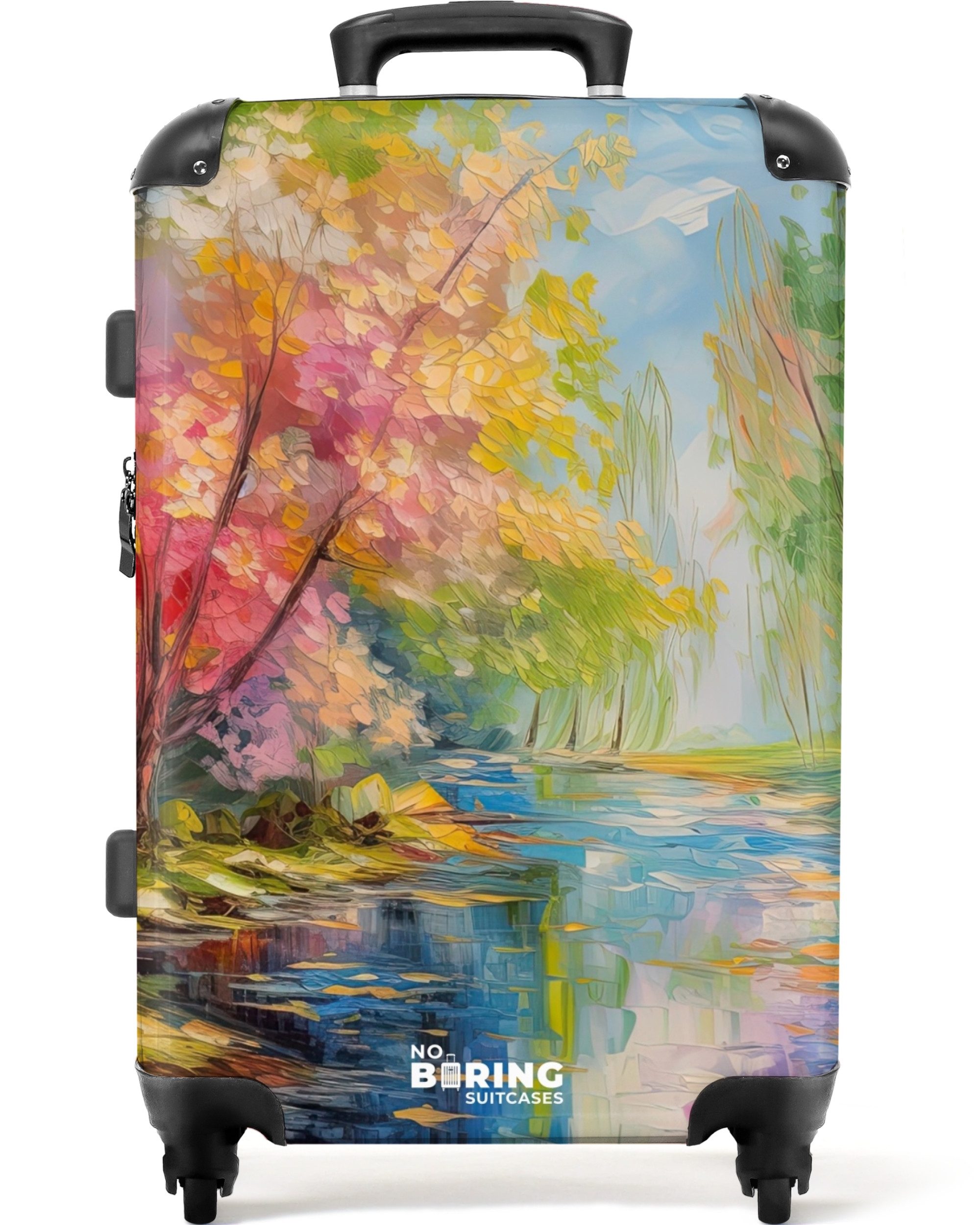 NoBoringSuitcases.com© Hartschalen-Trolley Ölfarbe - Landschaft - günstig online kaufen