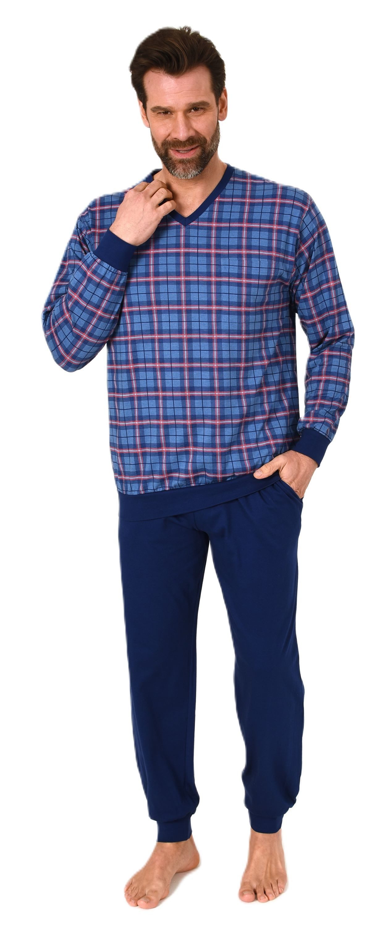 Normann Pyjama Normann Herren Langarm Schlafanzug günstig online kaufen