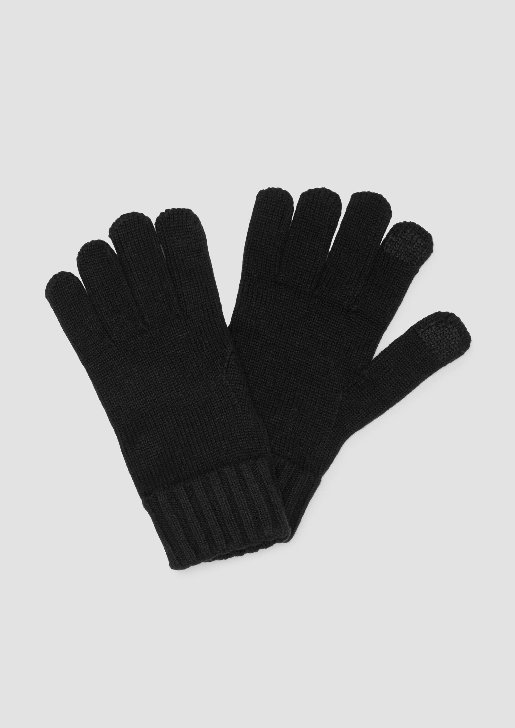 s.Oliver Strickhandschuhe Перчатки Перчатки aus Baumwollstrick mit Touchscreen Funktion