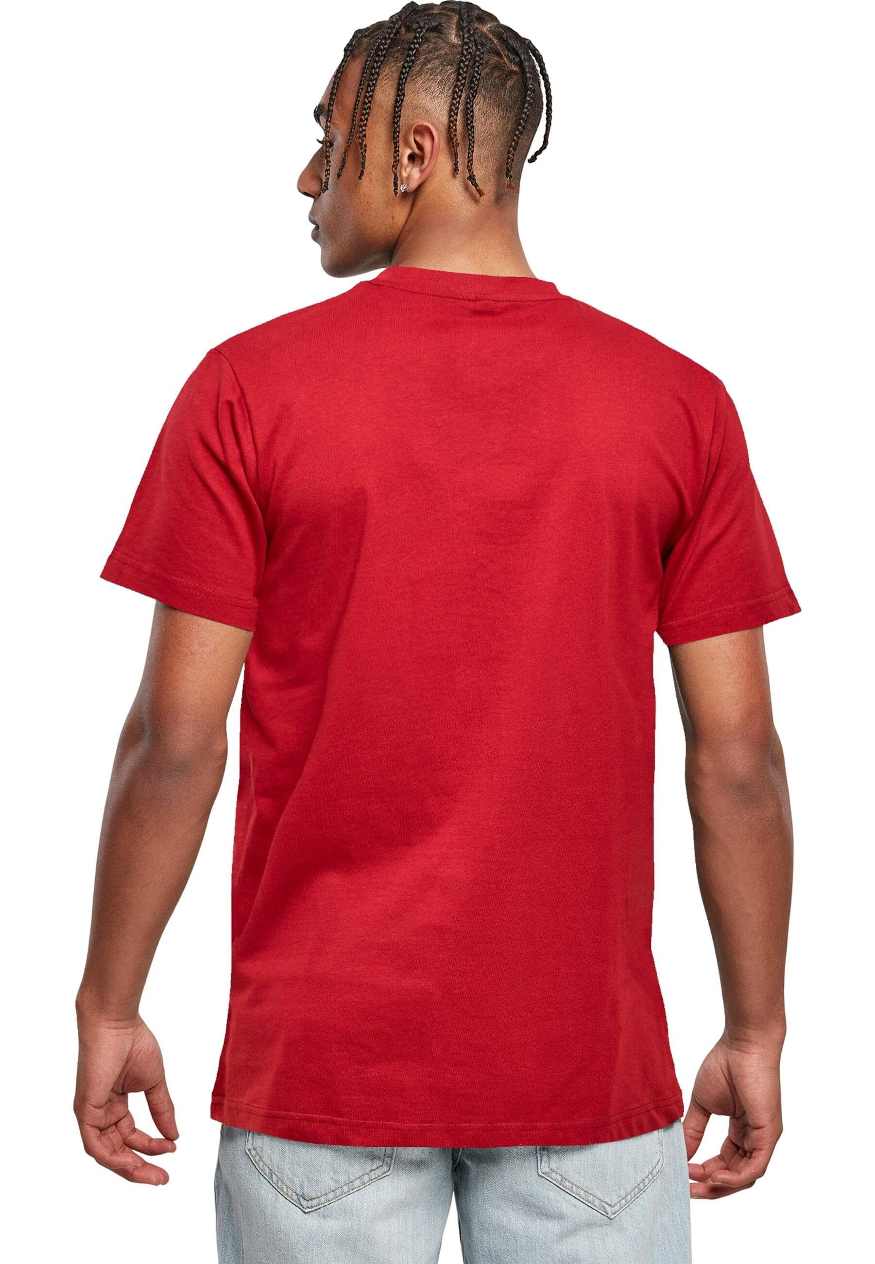 Neck T-Shirt Strength (1-tlg) - Round Merchcode T-Shirt burgundy Peanuts Herren club
