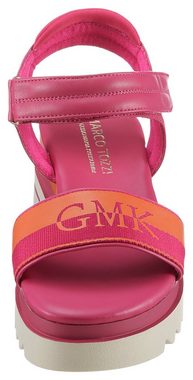 MARCO TOZZI by GMK Sandalette, Sommerschuh, Sandale, Keilabsatz, mit GMK-Logo auf der Bandage