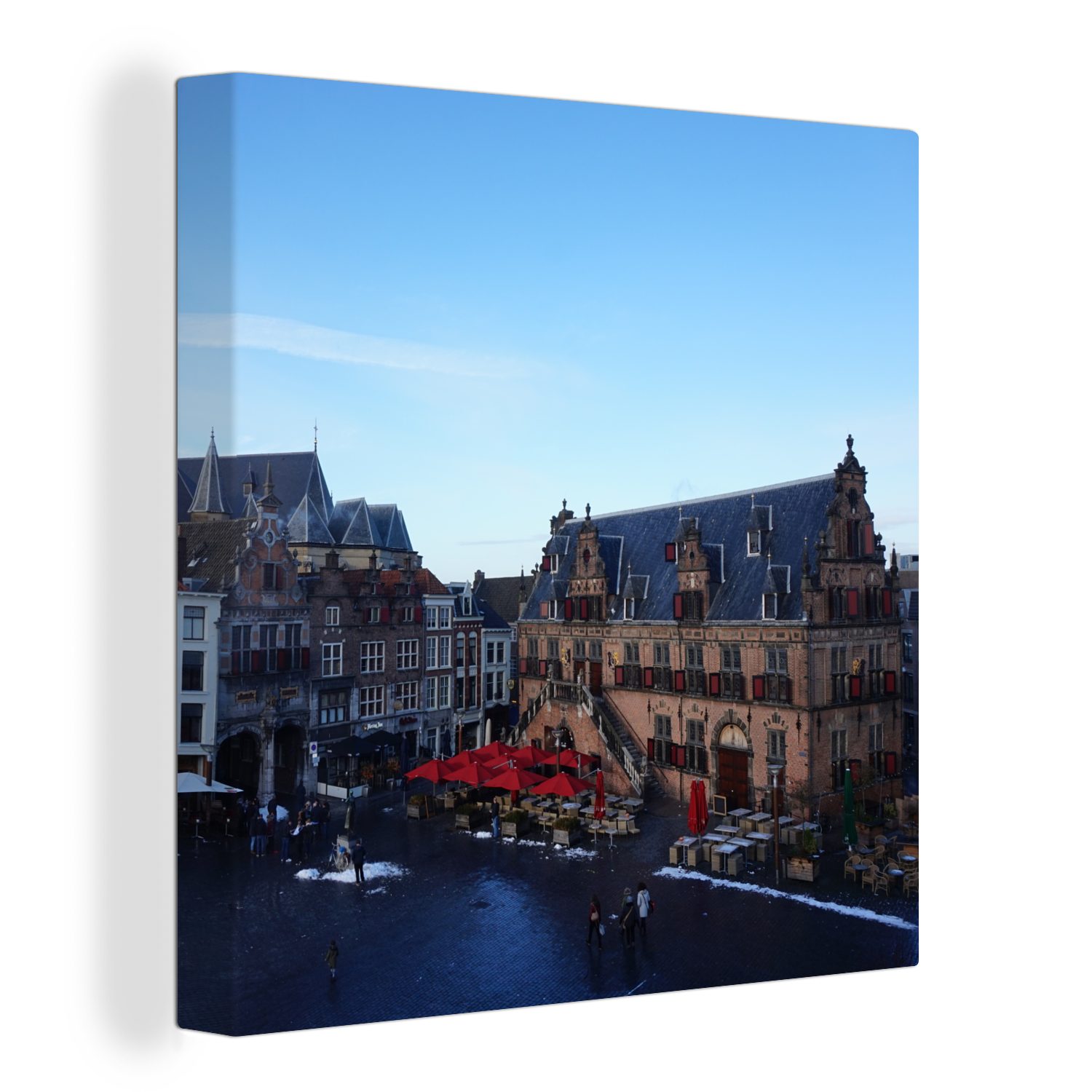 OneMillionCanvasses® Leinwandbild Markt - Nijmegen - Niederlande, (1 St), Leinwand Bilder für Wohnzimmer Schlafzimmer