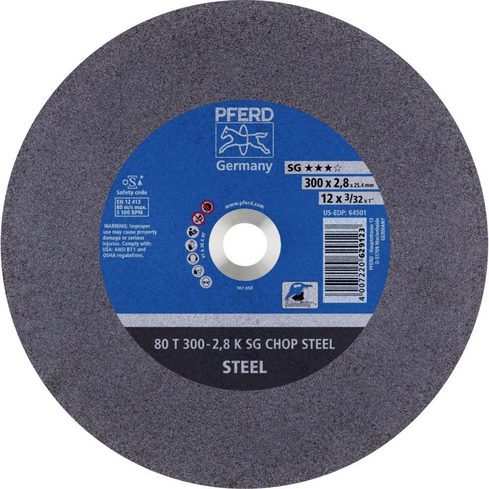 Pferd Trennscheibe PFERD TOOLS 80 T 300-2,8 K SG CHOP STEEL/25,4 66323070 Trennscheibe ge, Ø 300.00 mm