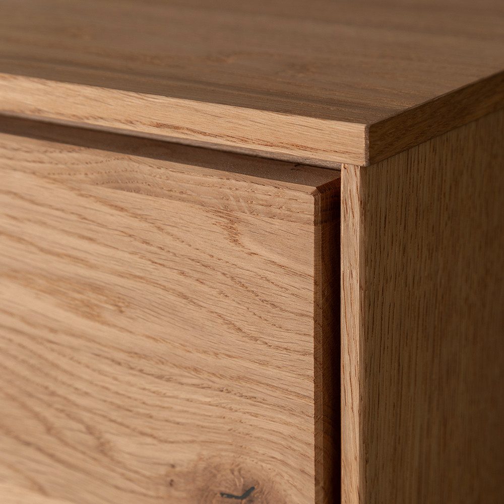 Lomadox Garderoben-Set AVESTA-06, (Spar-Set, 5-St., Garderobenbank Paneel Garderobenschrank Spiegel Schuhschrank), in Eiche teilmassiv, grifflos – Bild 2 von 5