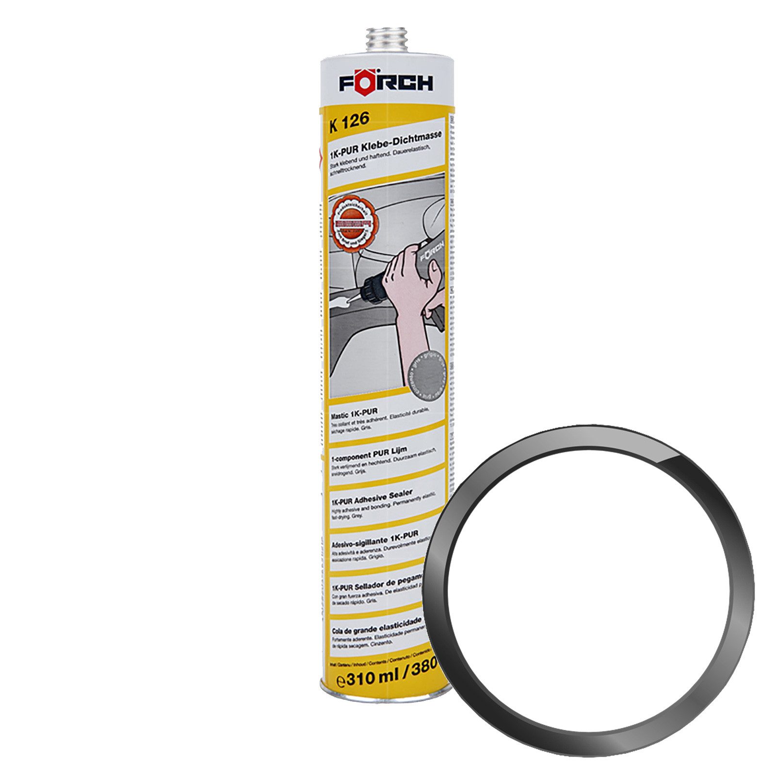 FÖRCH Dichtstoff K126 1K-Pur Klebe-Dichtmasse - 0.31 Ltr